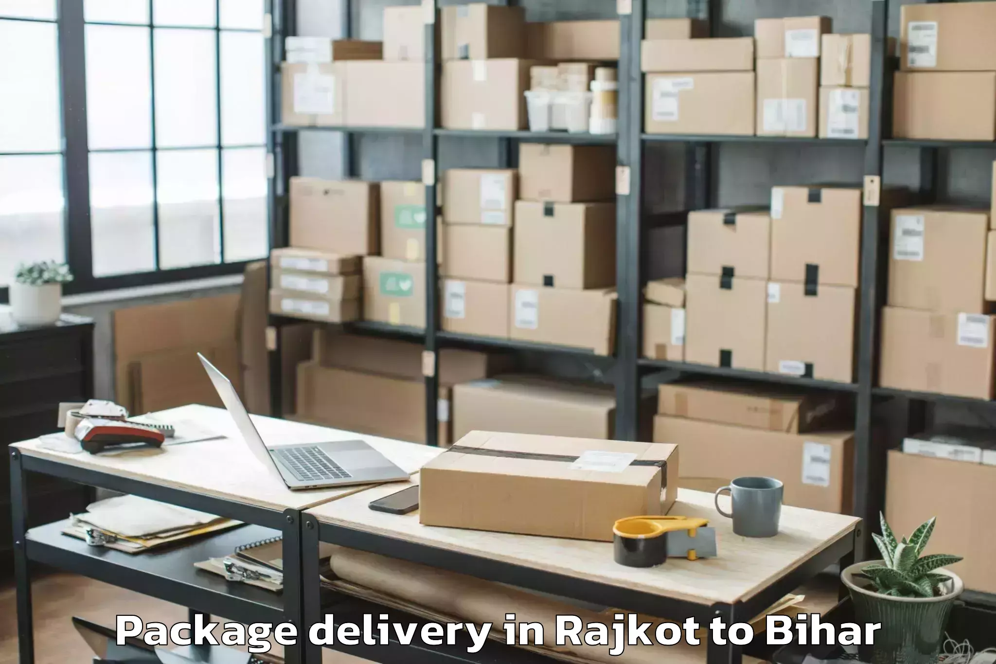 Reliable Rajkot to Teghra Package Delivery